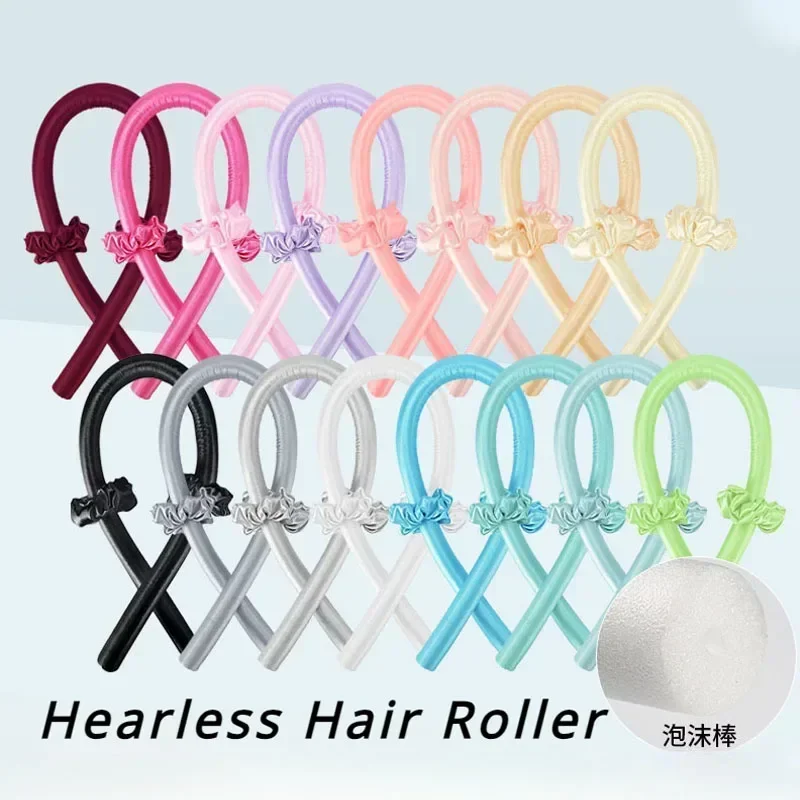 Heatless curling rod headband lazy curler set soft spiral sleeping no heat shiny hair styling accessory