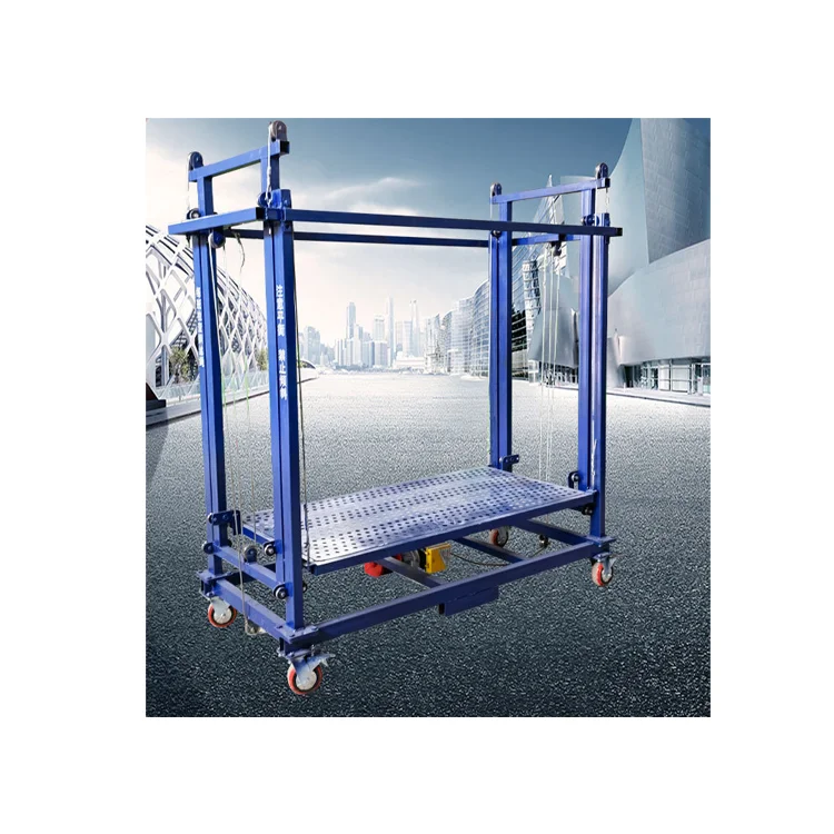 Loading Electric Lifting Scaffold Electric Scaffolding 6m Portable Electric Scaffolding Lift Platform