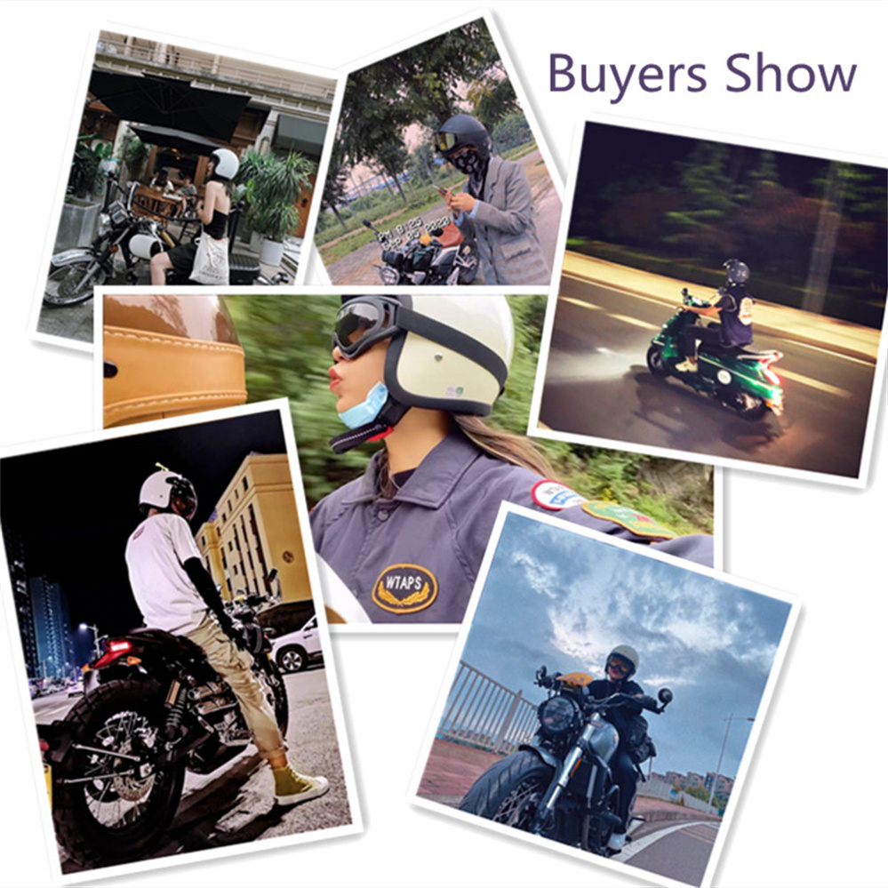 TT & COCASCOS ไฟเบอร์กลาสน้ําหนักเบา Retro Vintage สไตล์ 3/4 เปิดหน้ารถจักรยานยนต์สกู๊ตเตอร์ Moped ATV หมวกกันน็อก DOT ECE ได้รับการอนุมัติ Kask