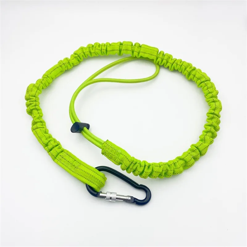 Professional High Altitude Protective Safety Elastic Buffer Sling Belt Carabiner Hook Aerial Work Anti Fall Off Rope Protector