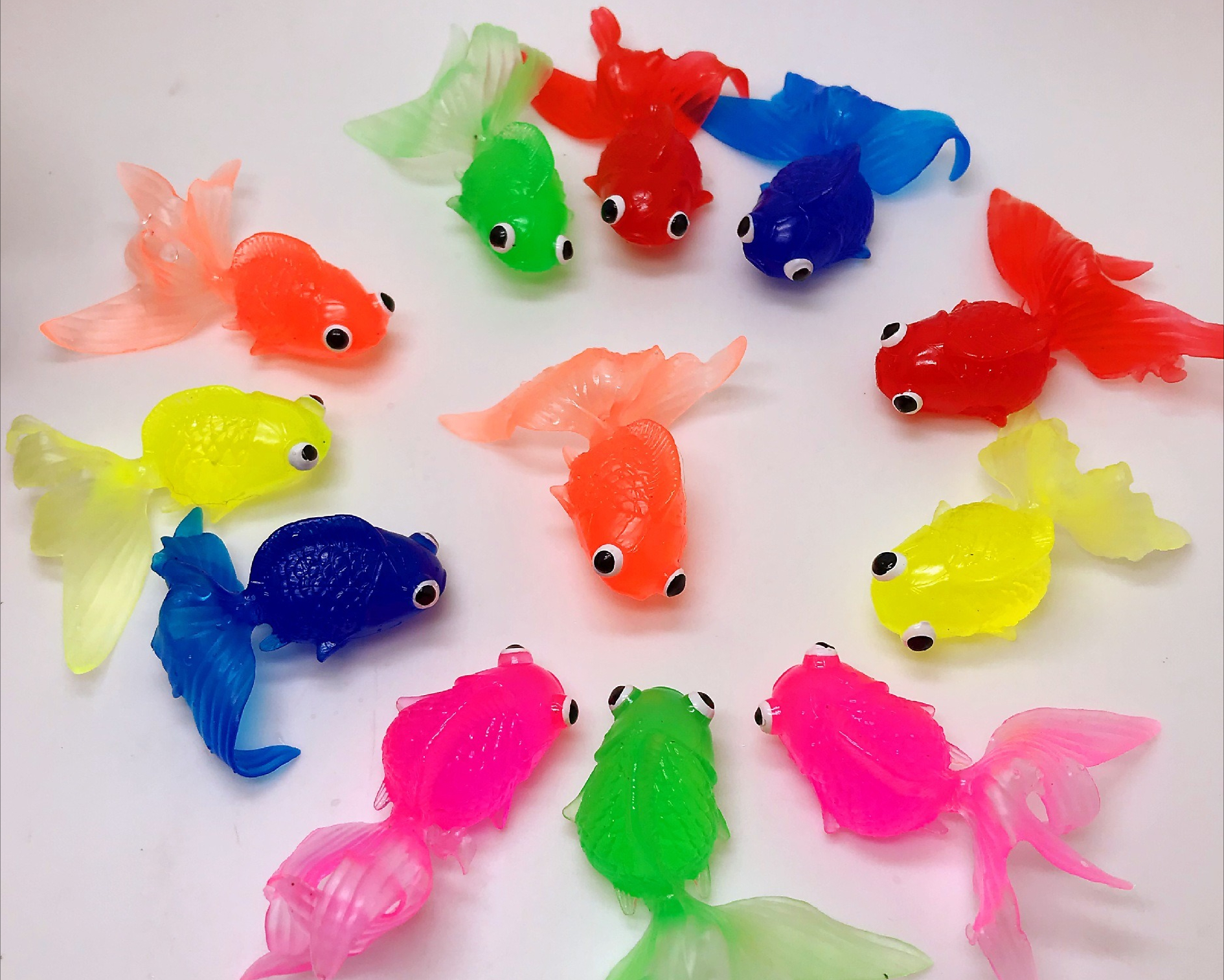 Kinder Badewanne Schwimmen Schwimmende Simulation Goldfisch Modell Weiche Gummi Marine Leben Wasser Puzzle Eltern-kind-Spielzeug Geschenk