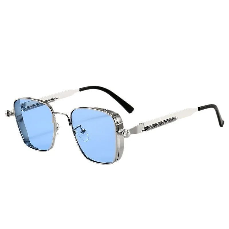 Nuevas gafas De Sol cuadradas Vintage De Hip Hop para mujeres y hombres, gafas De Sol Punk, gafas De Sol para hombre y mujer, gafas con montura De Metal