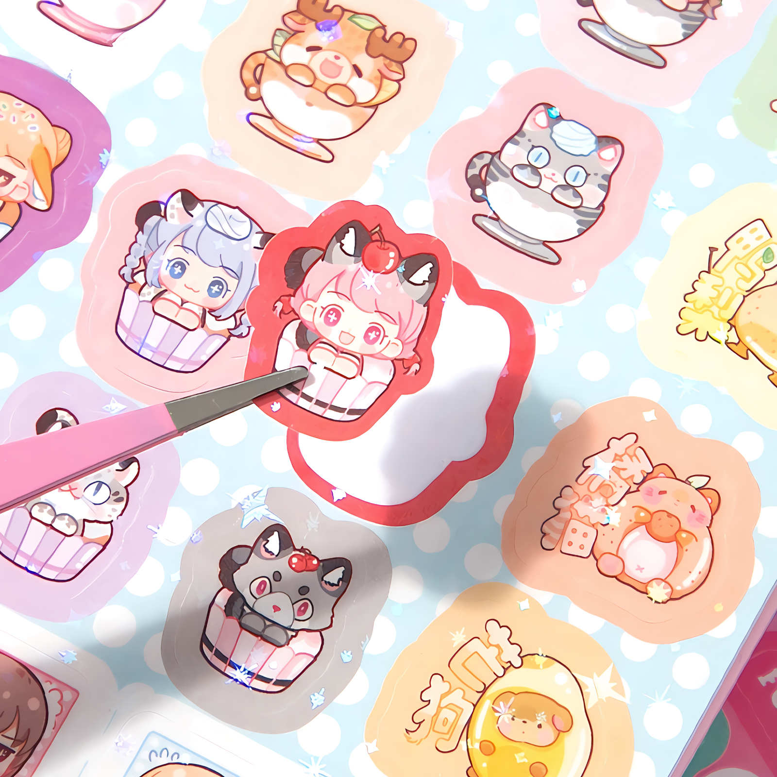 32-Page Element Sticker Book- Ultimate Korean Cute Sticker Collection for KPOP Toploader Deco, Planner Decor, Journaling & More