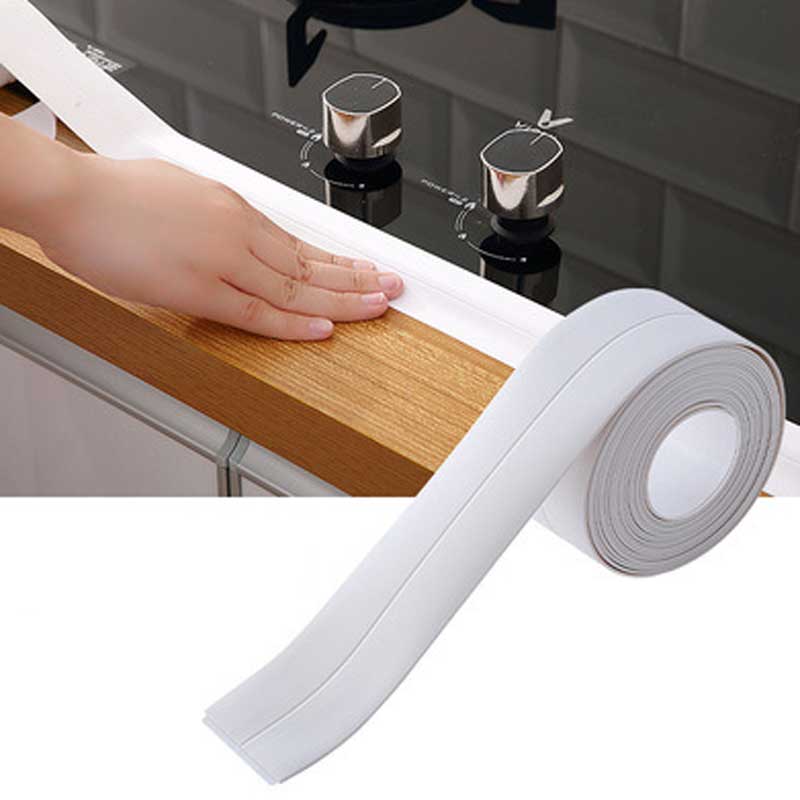 Fita impermeável à prova de molde para cozinha, resistente à umidade, juntas de pia de cozinha e banheiro, adesivos de canto, selos
