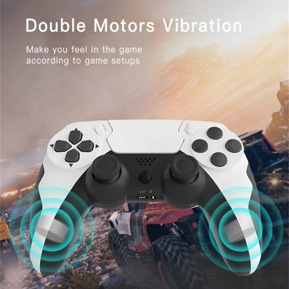GAMINJA New Wireless Gamepad P48 with Six Axis Gyroscope Game Controller For PS4 PS3 Console Dual Vibration PC Joystick