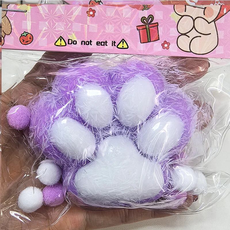 Jouets de Patte de Chat à Presser, Doux et Mignon, pour Détendre, Collant, Décompresser, Pincer, Souligné, Cadeau
