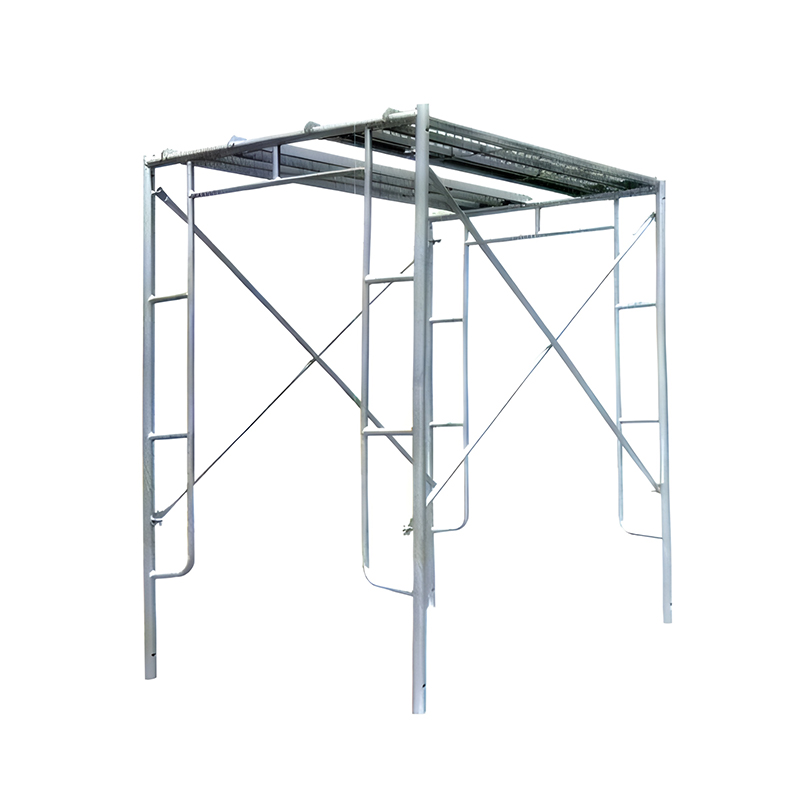 Durable Galvanized Frame Scaffolding System Steel Tube Ladder Scaffolding Heavy Duty Support for Construction Site Projects