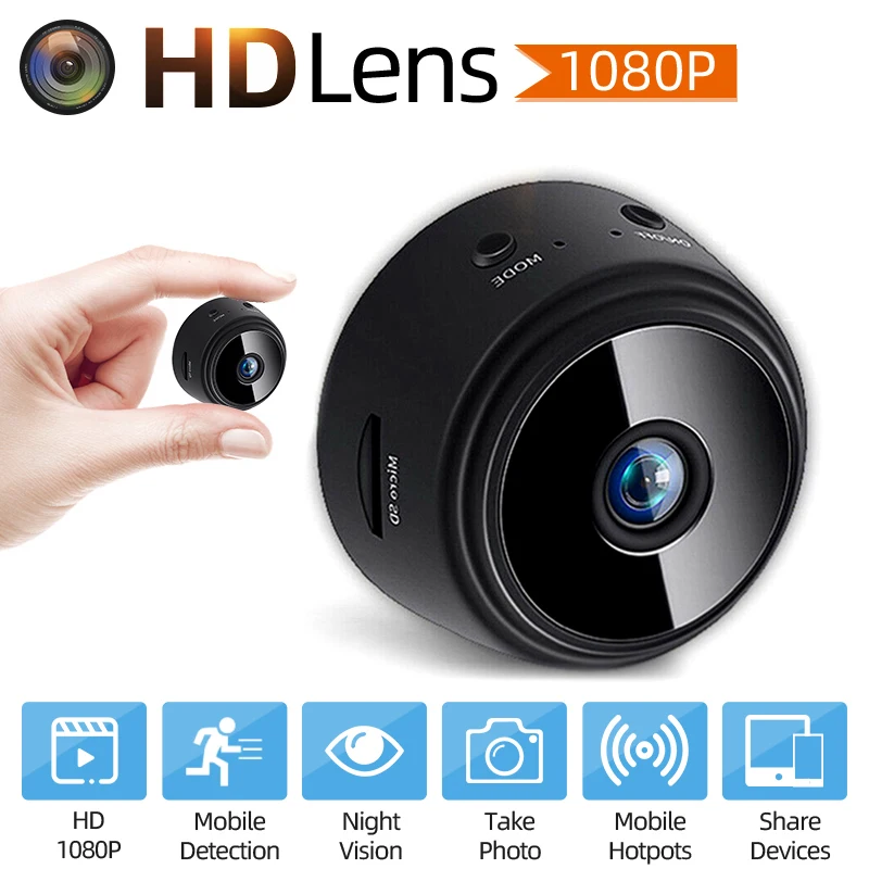 Minicámara IP A9 móvil, videocámara con Sensor, 1080P, HD, Wifi, seguridad para el hogar, inalámbrica
