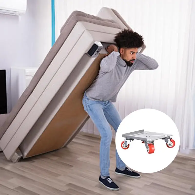 Carrinho de movimento para móveis pesados, com rodas de travamento, levantador de carga, conjunto de ferramentas móveis com almofada antiderrapante para sofás