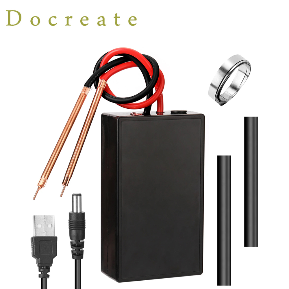 Docreate DIY Handheld 6 Gänge Punktschweißen tragbar verstellbar Mini 0. 12 mm für 18650 Akku Punktschweißgerät Werkzeugset