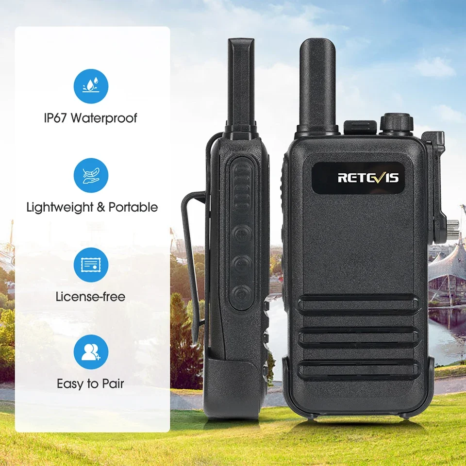 Retevis ip67 wasserdichtes walkie talkie profession elles pmr frs mini Funkgerät usb c aufladen vox zum surfen kajak camping rb647