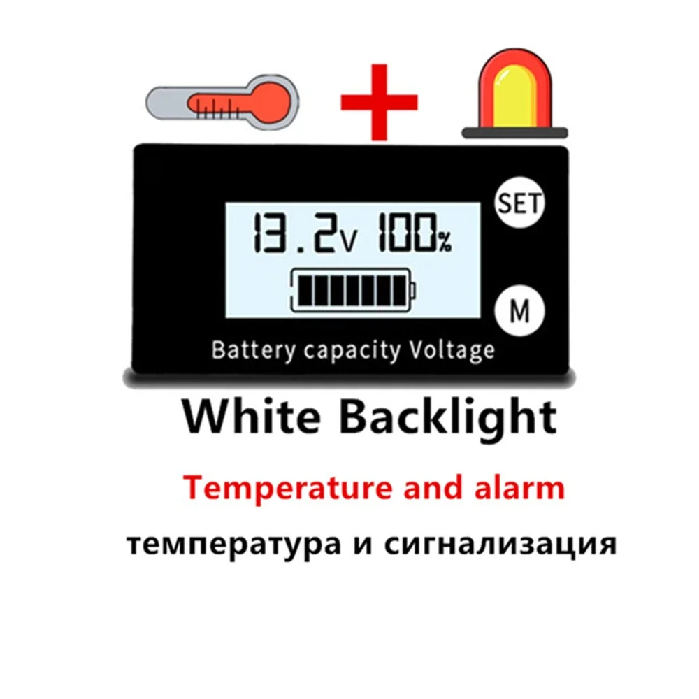 6133A DC 8V-100V Batteriekapazitätsanzeige Blei-Säure-Lithium LiFePO4 Auto Motorrad Voltmeter Spannungsmesser 12V 24V 48V 72V