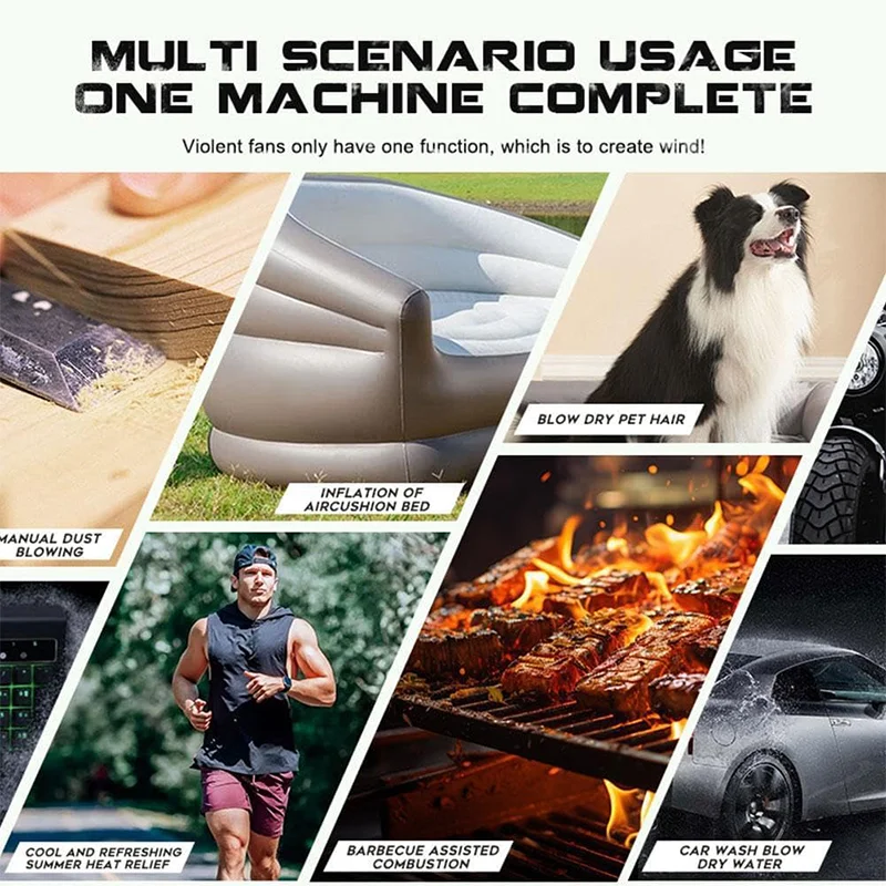 For 18V Milwaukee Cordless Air Blower 800G Thrust Brushless Turbo Fan Violent Fan Handheld Dust Blowing Tool