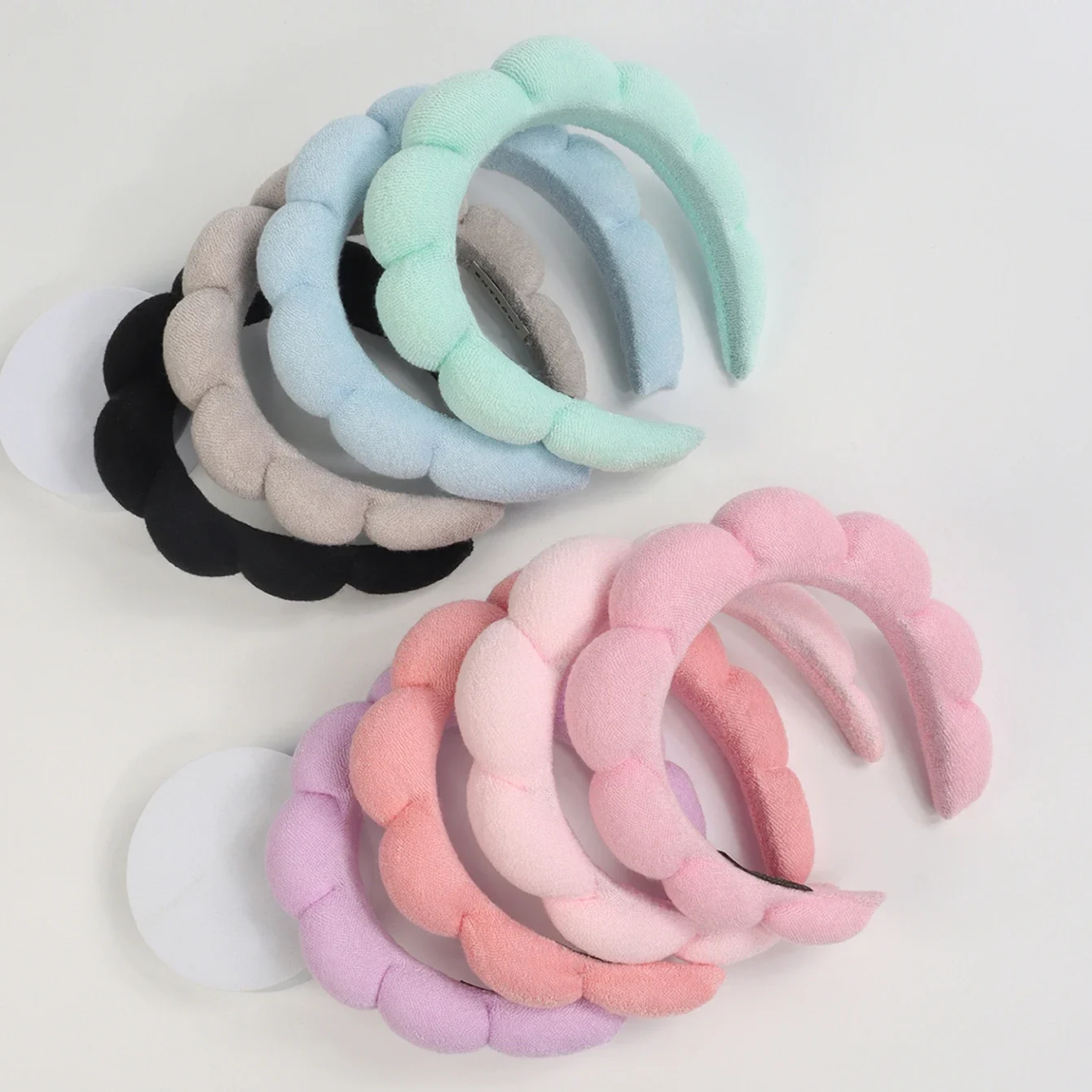 3Pcs 세트 여성용 세탁 및 헤어 액세서리 세탁 및 목욕 클라우드 스폰지 헤어 밴드 메이크업 및 메이크업 제거 머리띠