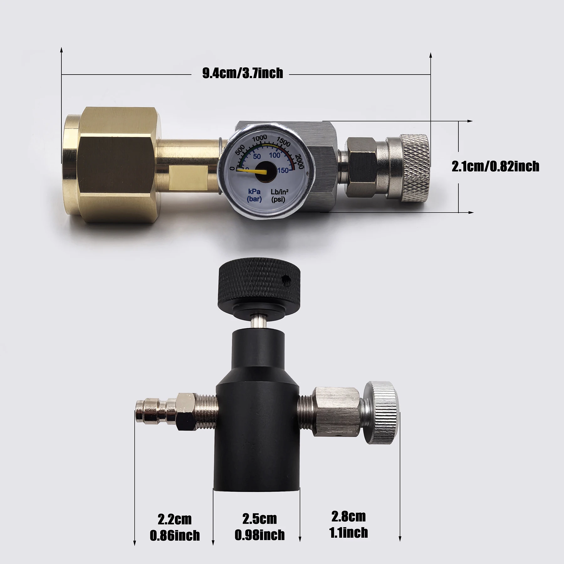 โซดาน้ํา Sparking Water Maker ถังขวด CO2 บรรจุ Station Refill อะแดปเตอร์ W21.8-14 หรือ G3/4 หรือ CGA320