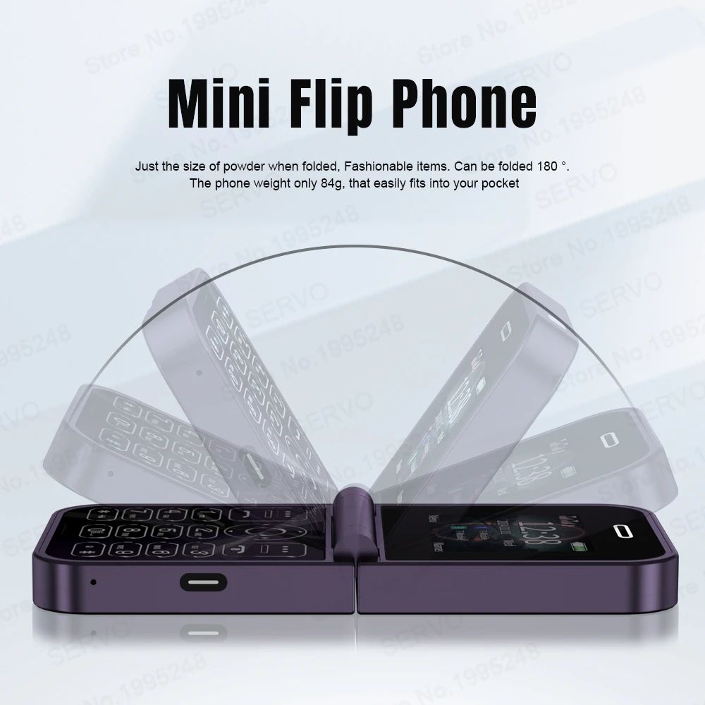 SERVO F15 미니 접이식 휴대폰 2G GSM 블랙리스트 매직 보이스 통화 녹음 스피드 다이얼 듀얼 SIM 플립 소형 버튼 휴대폰