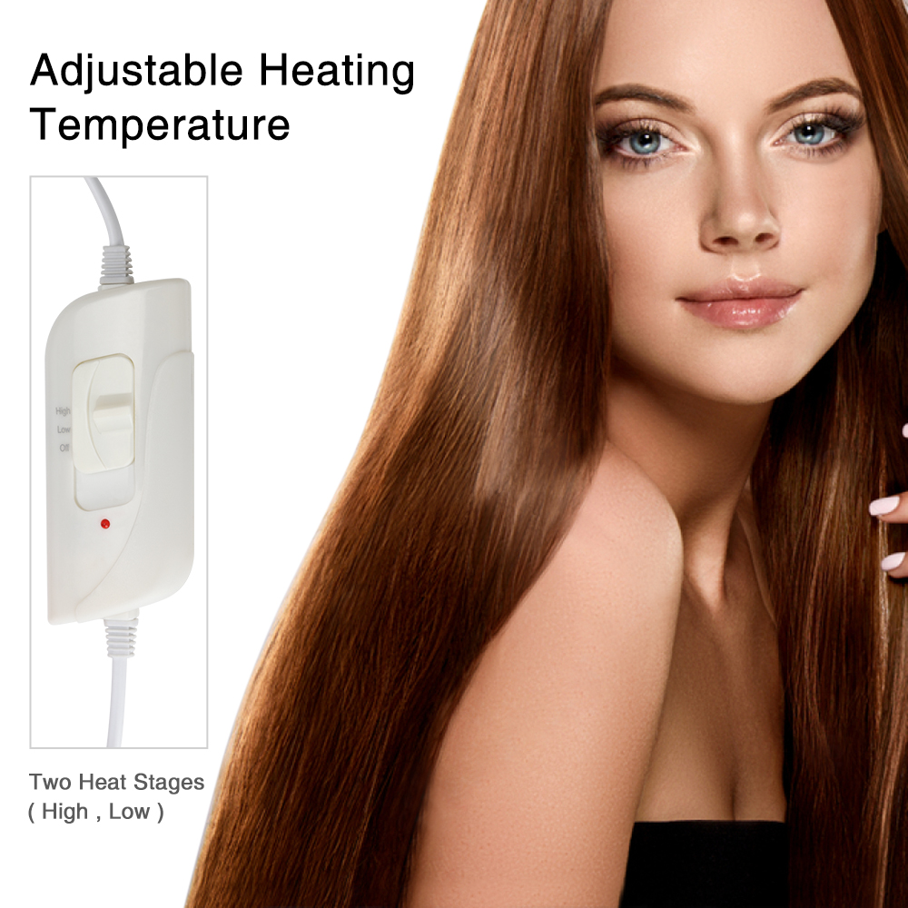 Tratamento Térmico Cap Cabelo para Mulheres, Aquecimento Steamer, Nutritivo Cuidados Acessórios, Capas para Casa, Spa, Salon Styling Secador