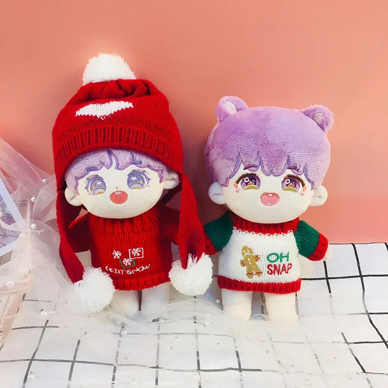 Quần Áo Búp Bê Cho 20Cm Hàn Quốc Kpop EXO Búp Bê Sang Trọng Ngôi Sao Của Búp Bê Quần Áo Áo Len Đồ Chơi Nhồi Bông Bộ Trang Phục Cho Thần Tượng phụ Kiện Búp Bê