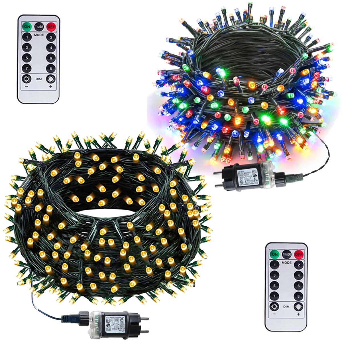 Lampki LED sznurkowe zewnętrzne 50M 100M, girlanda, lampki świąteczne na choinkę, wesele, imprezę, taras, do ogrodu, dekoracja uliczna
