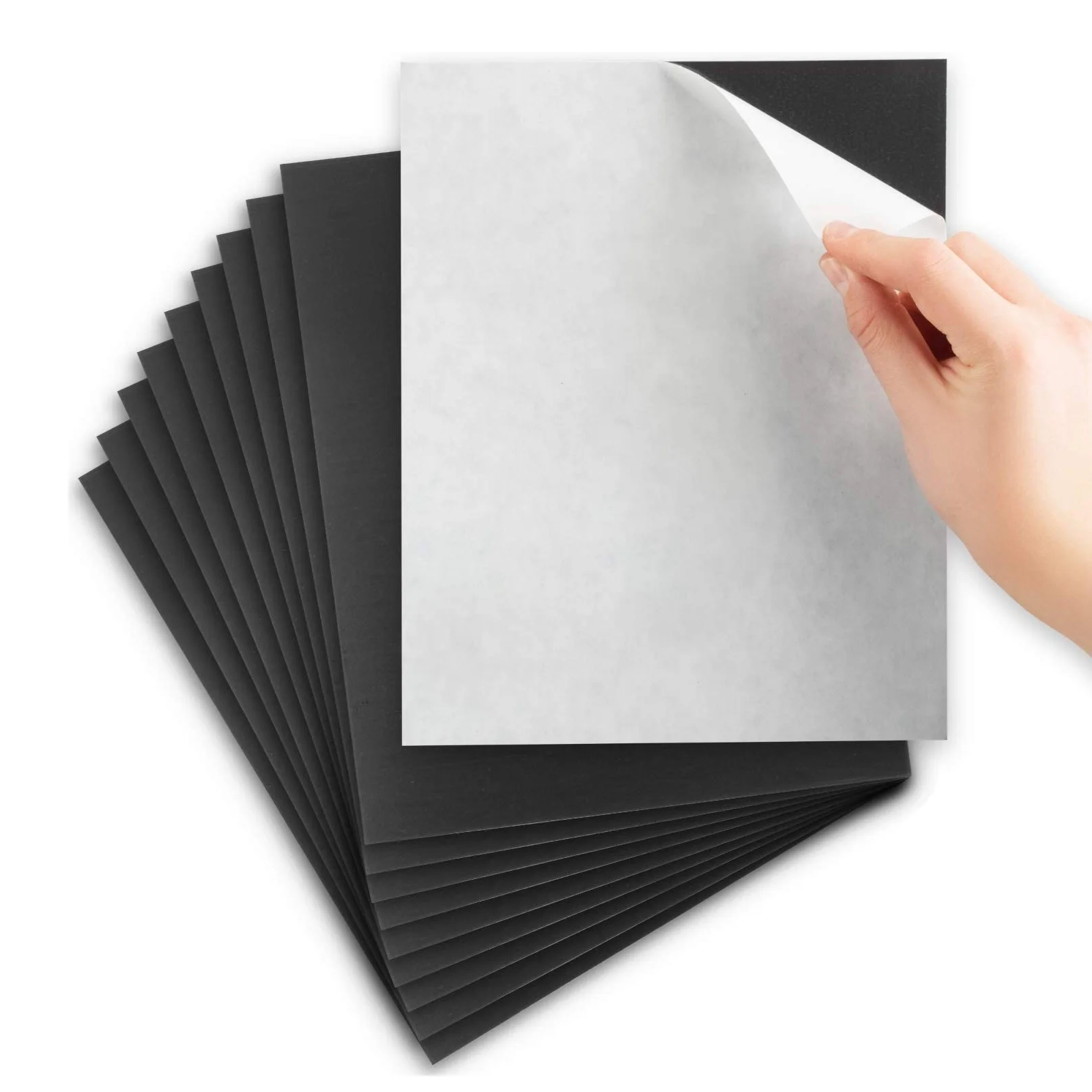 5/10 Sheets A4 Self-Adhesive Magnetic Sheets 8.3 X 11.7 Inches Flexible Sticky Magnetic Paper 12Mil for Office & Home Use