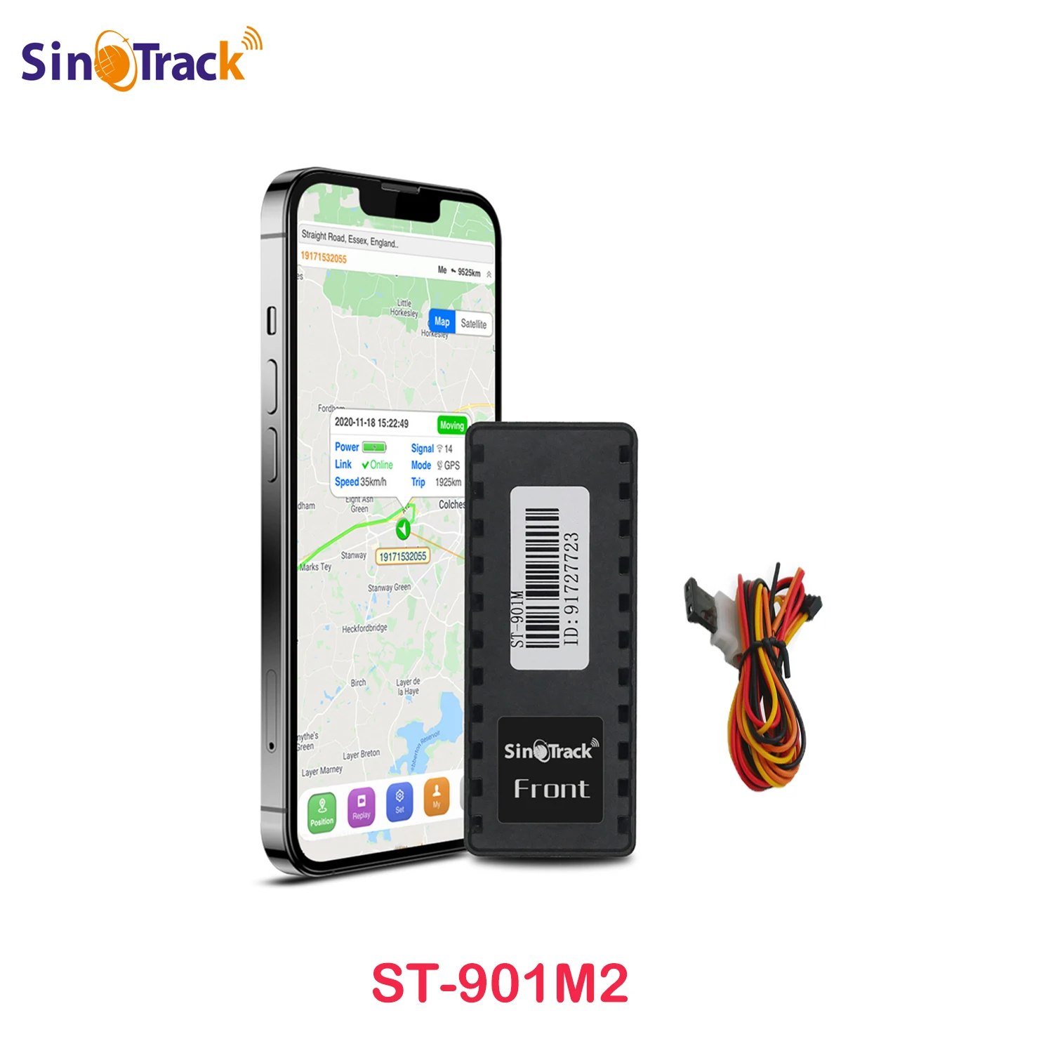 SinoTrack Mini rastreador GPS GSM ST-900 para motocicleta de coche con aplicación Web gratuita de vehículo