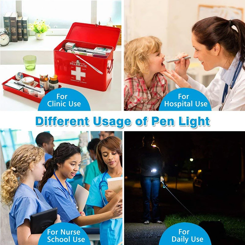 มินิแบบพกพาทางการแพทย์ Handy LED ปากกาไฟฉาย USB ชาร์จทันตแพทย์พยาบาลไฟฉายพร้อมคลิปสแตนเลส