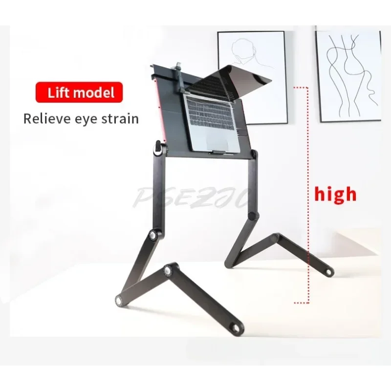 OMAX โต๊ะพับขยายและยกโต๊ะแล็ปท็อปเตียงแบบพกพา Lazy Person Stand การเรียนรู้ Workbench