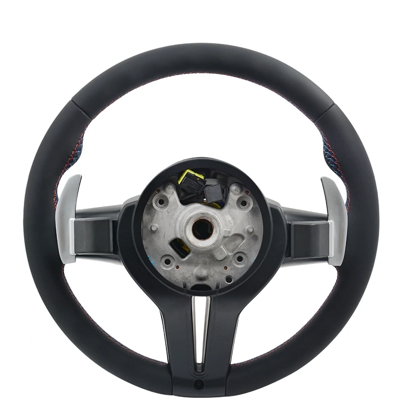 Para BMW F30 F31 F34 F10 F11 F07 F20 F21 F22 F23 F32 F06 F12 F01 F02 1 3 5 7 Series volante de cuero volante de carreras