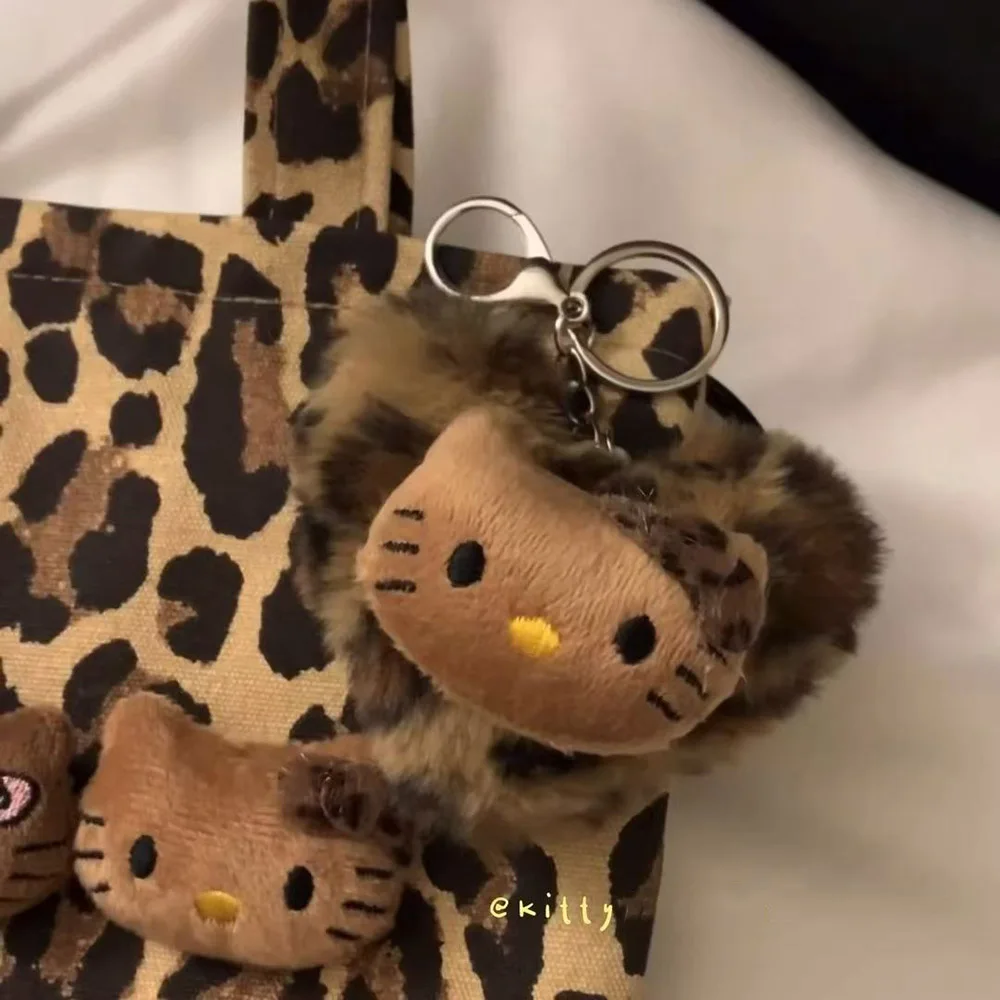 Retro Leopard Puppe Anhänger Kawaii Anime Spielzeug Schlüsselanhänger Cartoon Mode Tasche Zubehör Schlüsselanhänger Weihnachtsgeschenke
