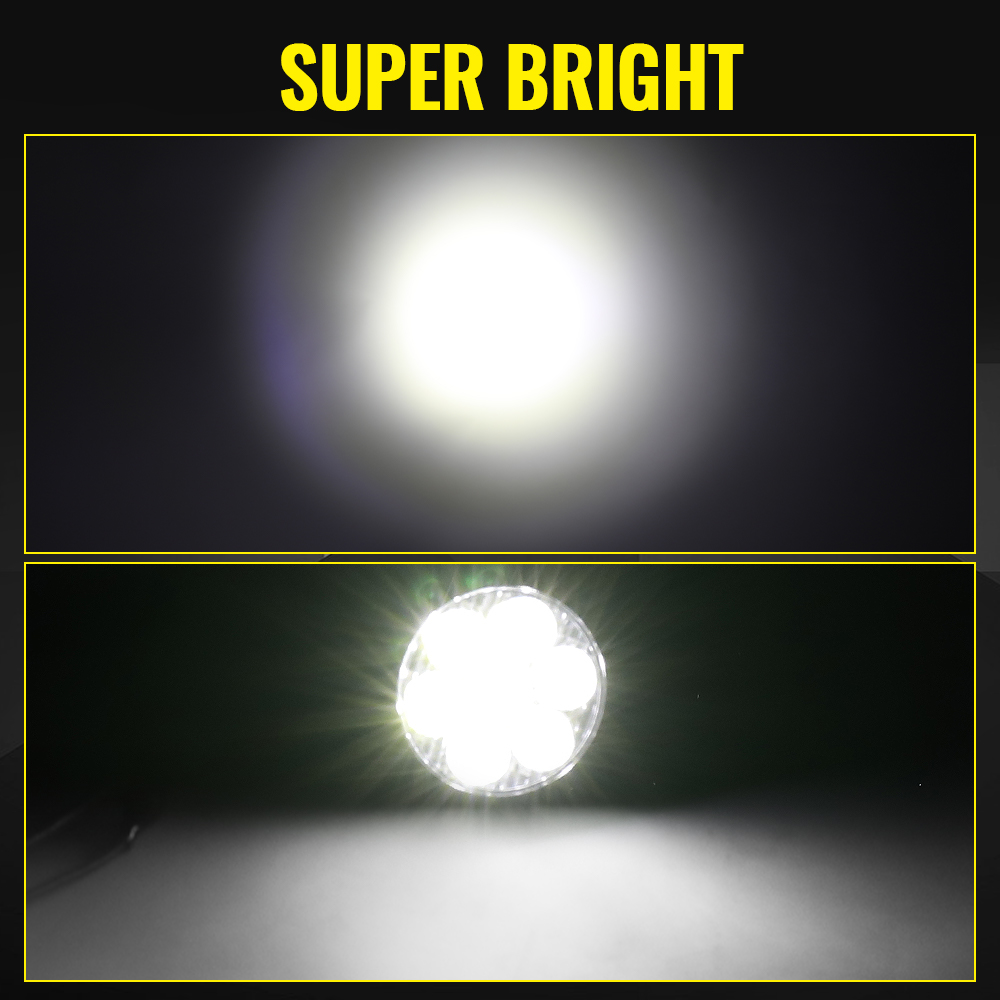 Clearance_CO LIGHT 2.5 ''LED Lâmpada de ponto de luz de trabalho Offroad Caminhão Trator Barco SUV UTE 12V 24V 8000LM 6000K Condução Lâmpada de nevoeiro Carro Ac