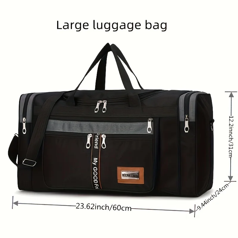 Multifunktionale Nylon-Gepäcktasche mit großer Kapazität, faltbar, tragbar, Reisetasche für Herren, Geschäftsreise, Kleidungsaufbewahrung
