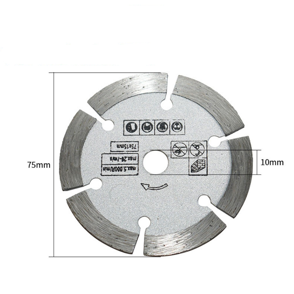 7Pcs 75mm Trennscheibe Für Loch Winkel 10mm Kreissäge Klinge Sander Schleif Werkzeug