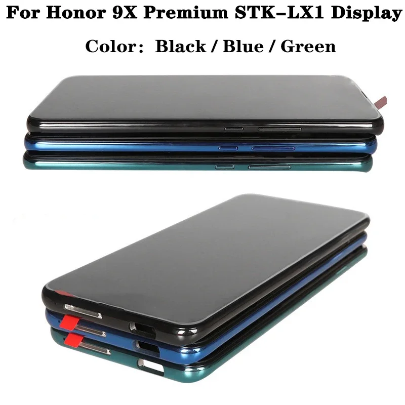 Thử Nghiệm Năm 100% Ban Đầu 9x Màn Hình LCD Cho Huawei Honor 9X 9 X Cao Cấp Toàn Cầu STK-LX1 Màn Hình Hiển Thị LCD Bộ Số Hóa Cảm Ứng + Khung