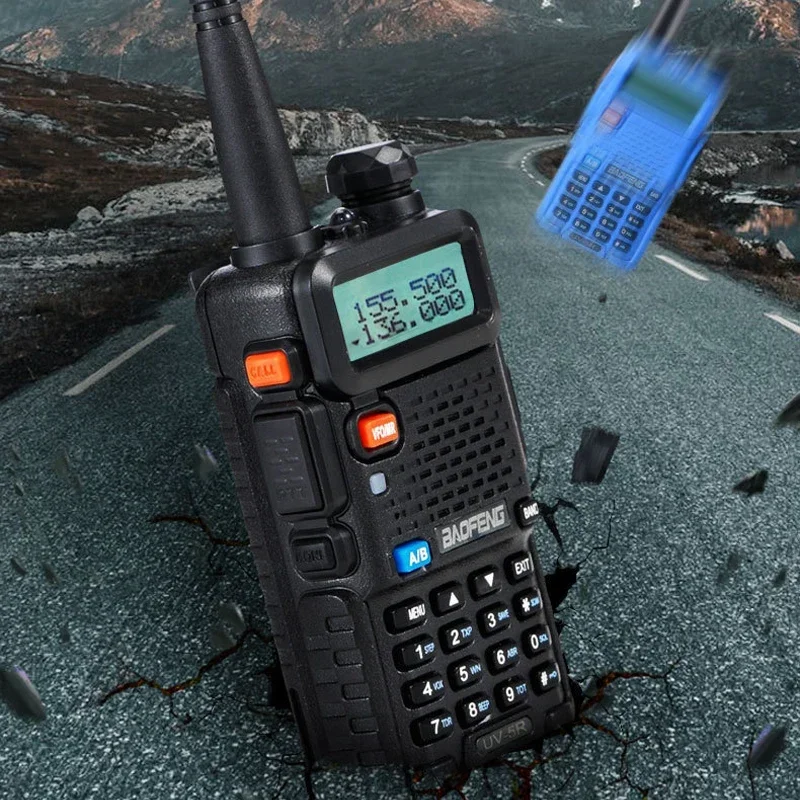 Baofeng UV-5R 8w verdadeiro de alta potência 8/5w poderoso walkie talkie longo alcance 16km banda dupla rádio em dois sentidos cb portátil uv5r caça