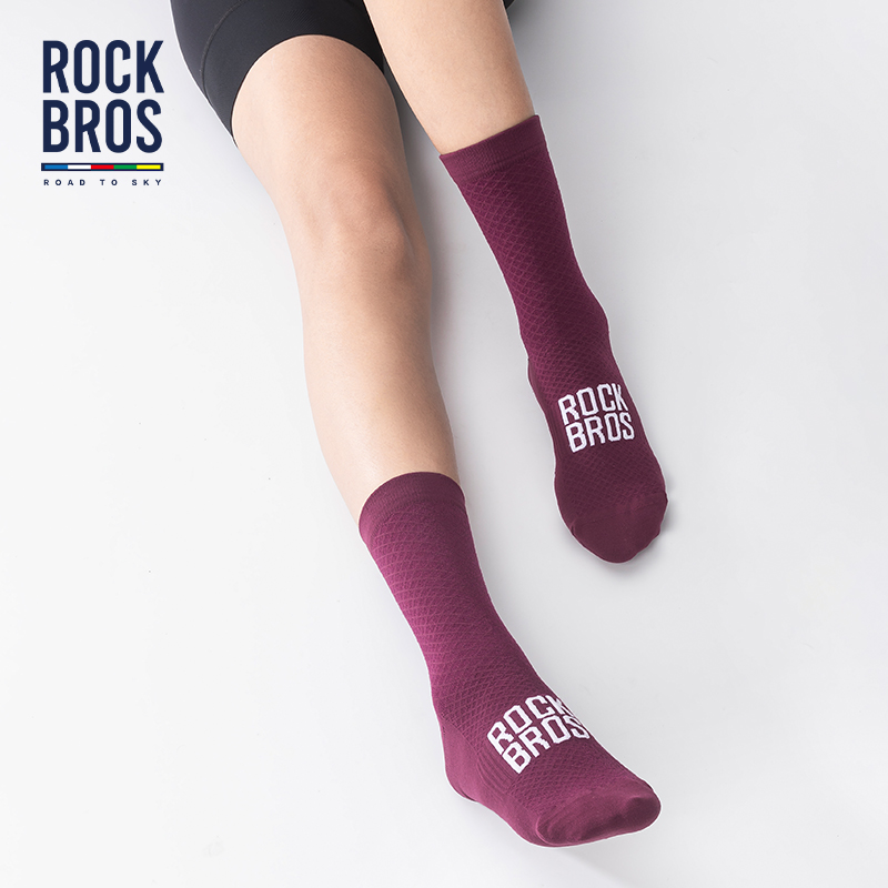 ROCKBROS ROAD TO SKY calcetines deportivos profesionales calcetines transpirables para ciclismo MTB calcetines para bicicleta de carretera alta elasticidad absorción de golpes un par
