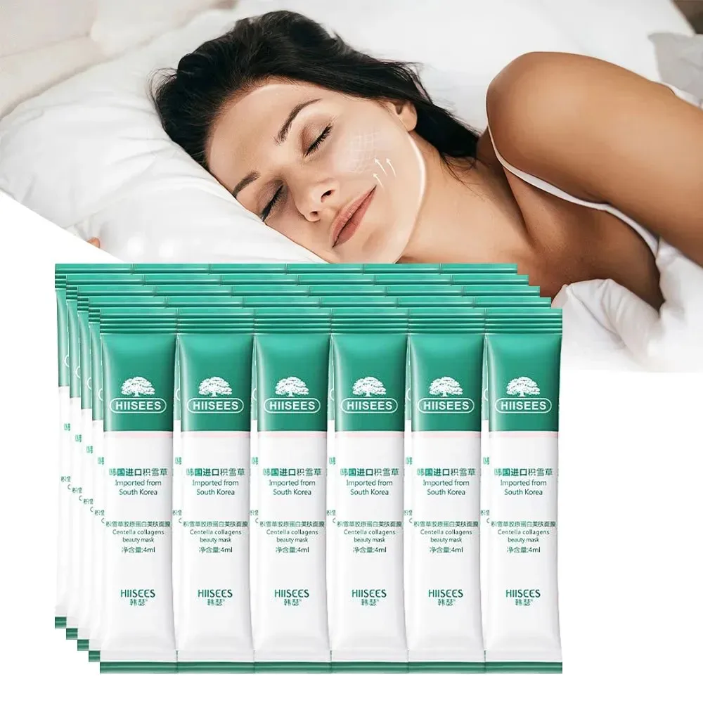 30 pçs centella colágeno dormir máscaras faciais cuidados com a pele anti rugas anti-envelhecimento hidratante máscara facial coreano produtos de cuidados com a pele