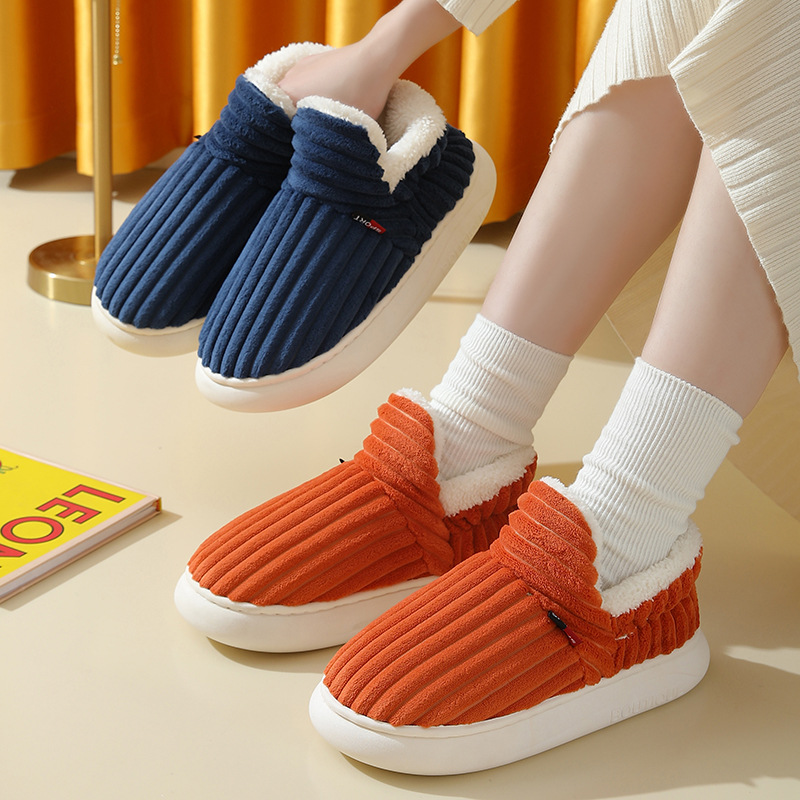 Evshine chinelos de pelúcia de pele feminina homens inverno peludo moda quente tornozelos de pelúcia aconchegante slides para casa interior sola macia sapatos de algodão