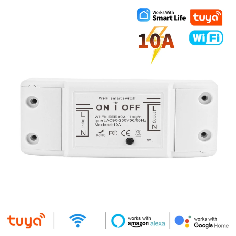 Inteligentny przełącznik WiFi Tuya Mini DIY Interruptor 10A Smart Life Bezprzewodowe sterowanie aplikacją Współpracuje z Alexa Google Home Yandex Alice