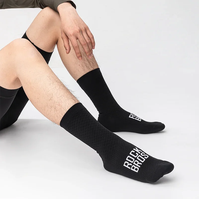 ROCKBROS ROAD TO SKY calcetines de ciclismo profesionales transpirables de alta elasticidad medias con absorción de impacto hombres mujeres calcetines deportivos para hacer ejercicio