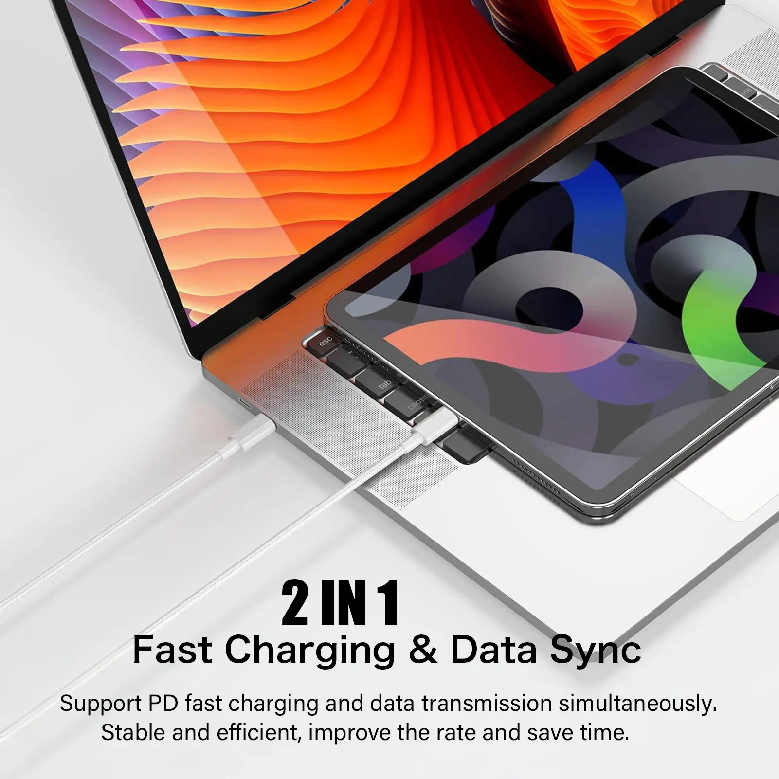 아이폰 16 15 Pro Max 아이패드용 정품 PD60W USB-C to USB C 고속 충전 케이블 (샤오미, 삼성, 구글, 아너 호환) C타입 케이블 1~2m