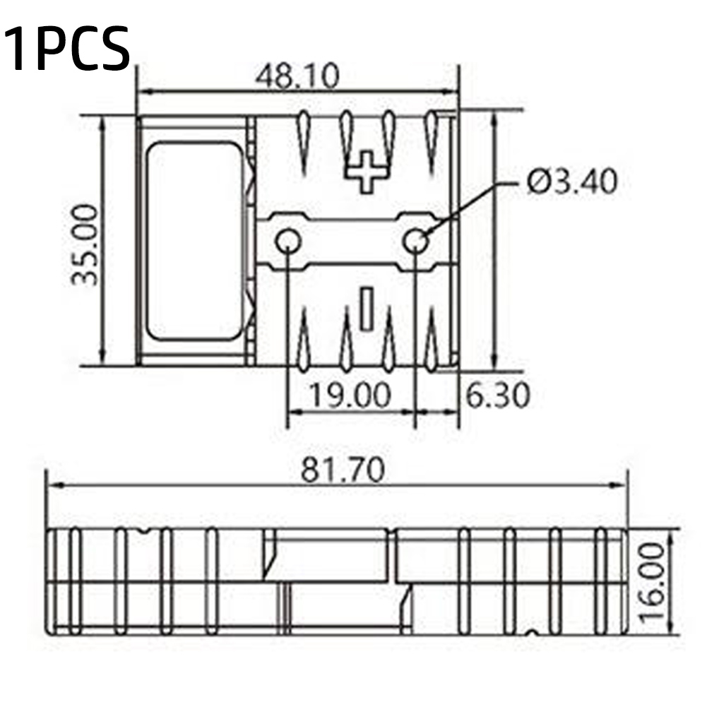 1szt Adapter 50A do złącza wtykowego Anderson Podwójny adapter Y 4mm Kabel samochodowy 4 przewody kwadratowe 30cm Do wózków widłowych Podnośniki Pojazdy