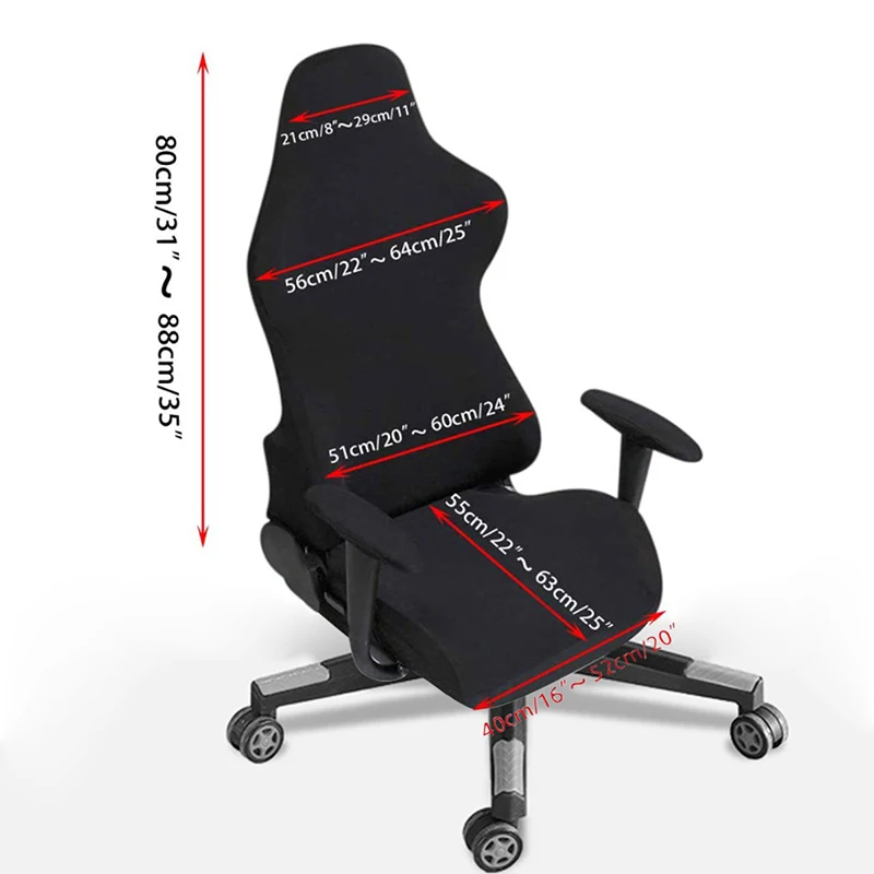 Funda elástica de lana Jacquard para silla de juegos, funda protectora elástica a prueba de polvo para asiento, Color sólido romboide para el hogar y la Oficina