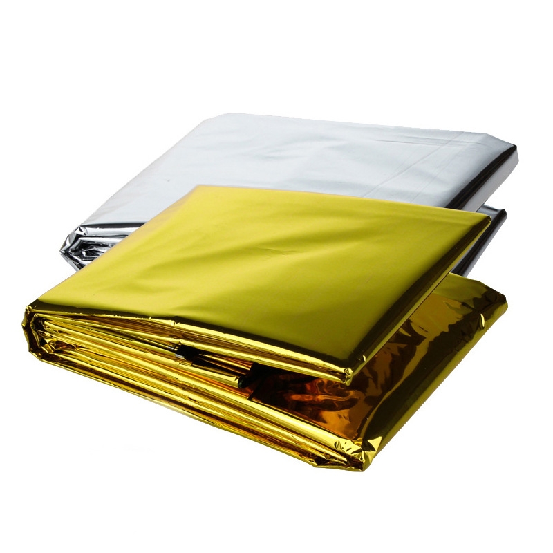 Emergency Thermal Blanket Folding Waterproof Windproof Sunshade Rescue Blanket Outdoor Survive First Aid Camping Mat Pad