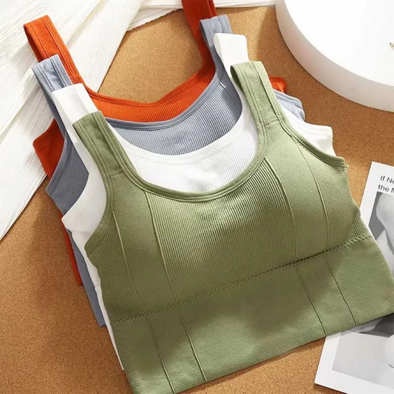 Breathable กีฬา Bra Anti-เหงื่อฟิตเนสผู้หญิงโยคะ Bra กันกระแทก Crop Top Push Up Sport Bra ออกกําลังกาย Top