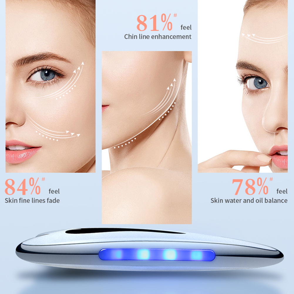 ไฟฟ้า Guasha Scraper Board Microcurrent เครื่องนวดหน้าริ้วรอย Face Lift อุปกรณ์ Gua Sha แผ่น Facial Lifting Firming Skin Care