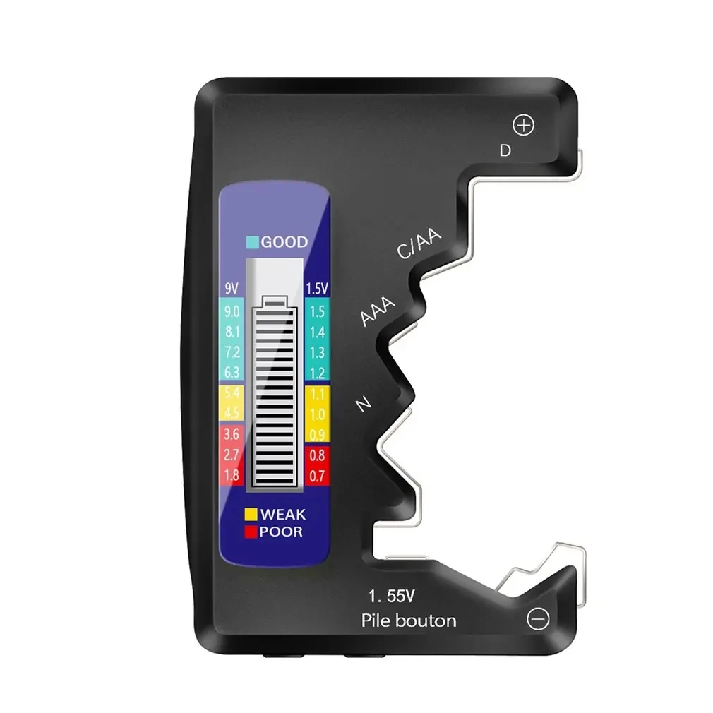 Professional เครื่องทดสอบแบตเตอรี่ดิจิตอลจอแสดงผล LCD 9V 1.5V แบตเตอรี่เซลล์ปุ่มตรวจสอบความจุเครื่องตรวจจับ Capacitance เครื่องมือวินิจฉัย