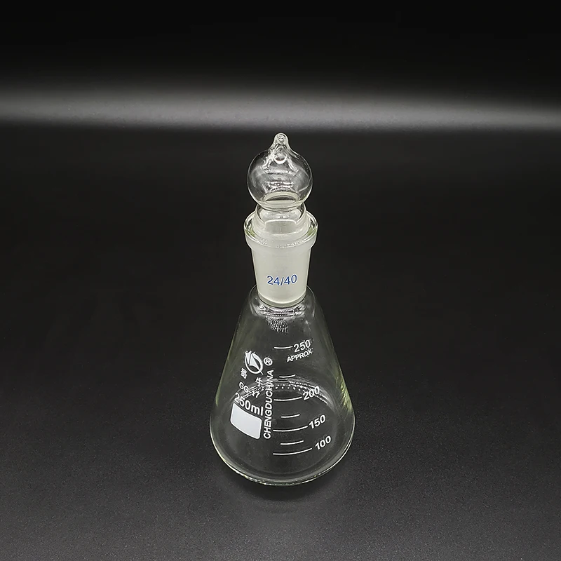 SHUNIU Hình Nón Bình Với Tiêu Chuẩn Mặt Đất Trong Thủy Tinh Nắp Chặn, 50ML-10000ML 24/40 erlenmeyer Bình Với Tiêu Chuẩn Mặt Đất Miệng