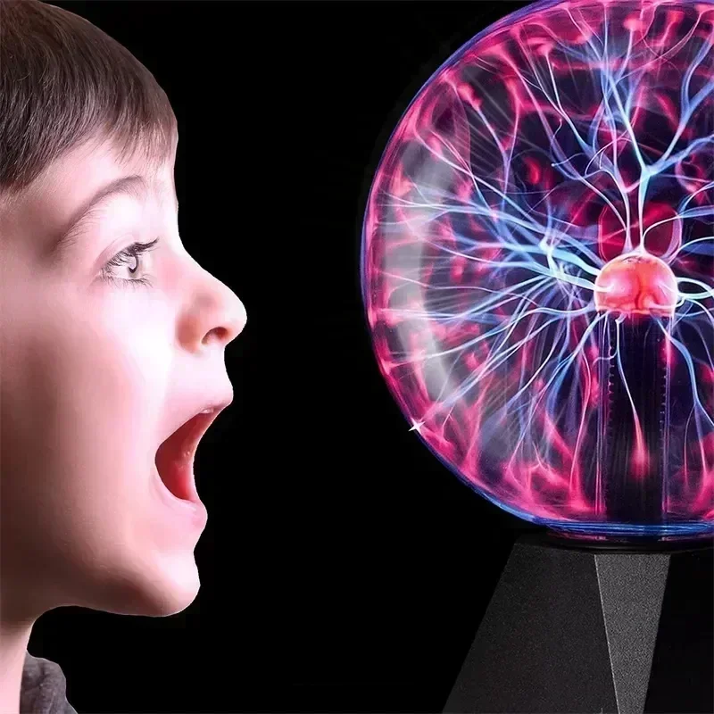 3/4/5/6/8 นิ้วNovelty Magic Crystal Plasma Ball TouchโคมไฟLED Night Lightเด็กวันเกิดคริสต์มาสของขวัญตกแต่งไฟฟ้าสถิตแฟลช