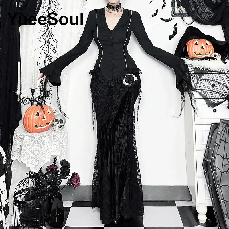 Gothic Mini Rokken Zwarte Hoge Taille Vrouwen Rok 2024 Nieuwe Y2k Stijl Harajuku Punk Goth Dark Grunge Streetwear Vrouwelijke Kleding