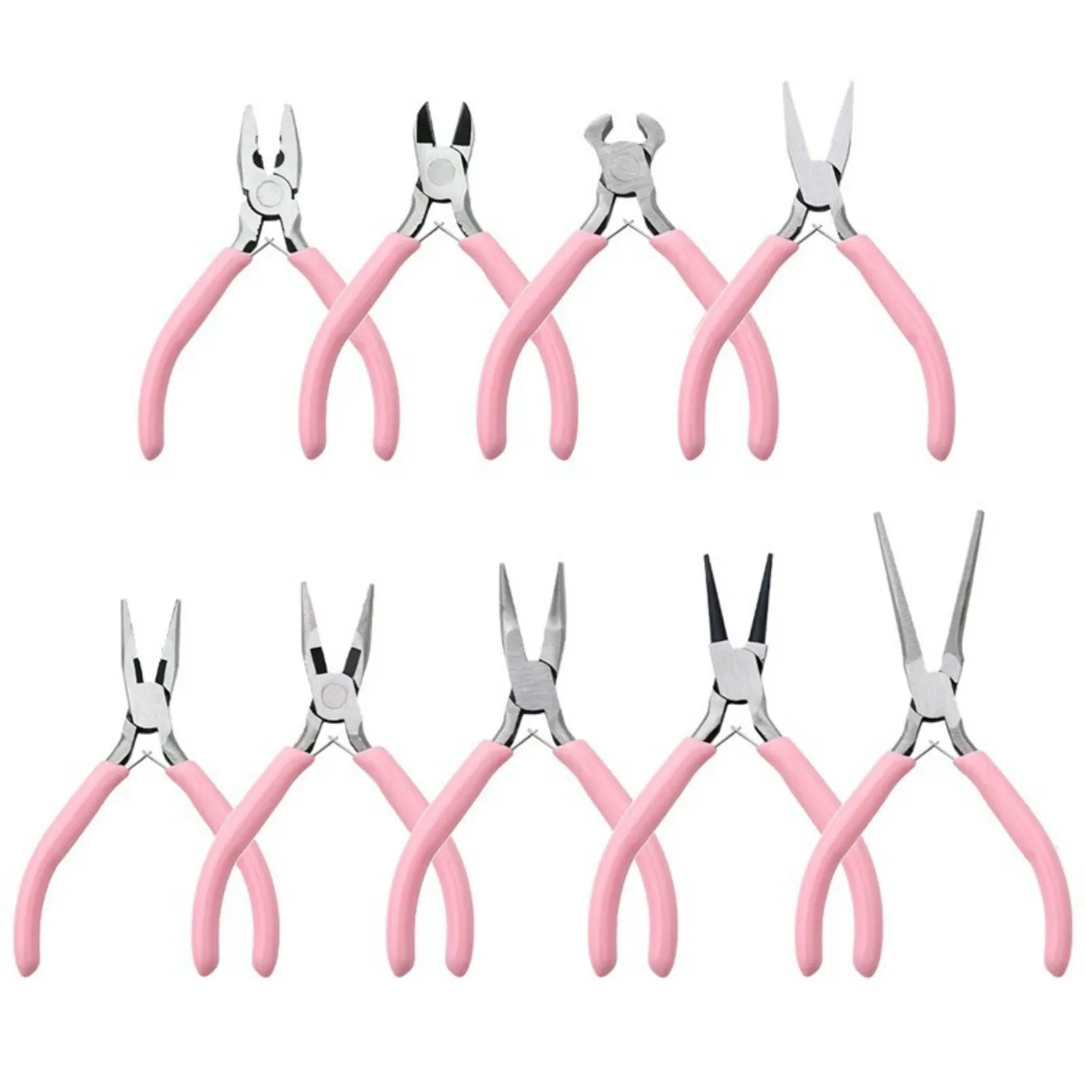 สีชมพูน่ารัก Handle Anti-SLIP Splicing และ Fixing เครื่องประดับคีมเครื่องมือและอุปกรณ์สําหรับ DIY เครื่องประดับทําเย็บปักถักร้อย